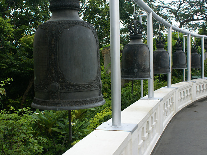 Photo taken of the Bangkok Golden Mount Wat Saket Temple bells Golden Mount Wat Saket Temple bells