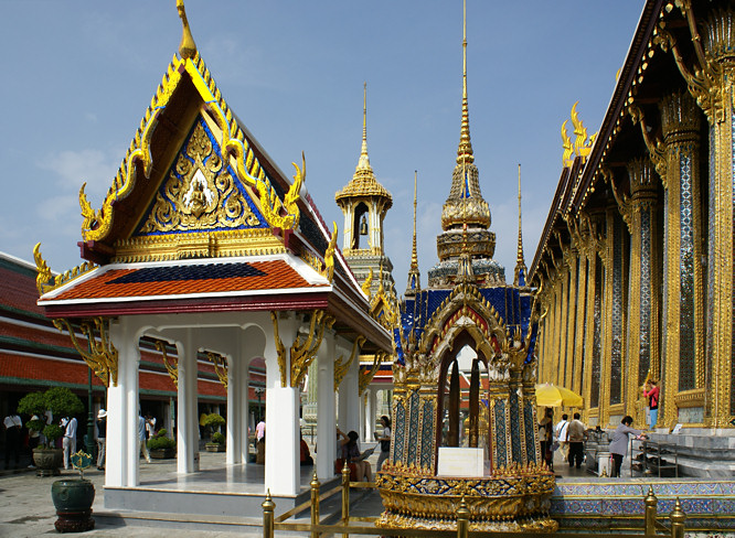 The Royal Thai Grand Palace temple court yard in Rattanakosin Royal Thai Grand Palace temple court yard