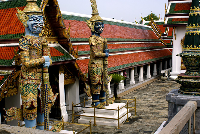 Wat Phra Kaew Gate Guadians Temple of the Emerald Buddha Gate Guadians