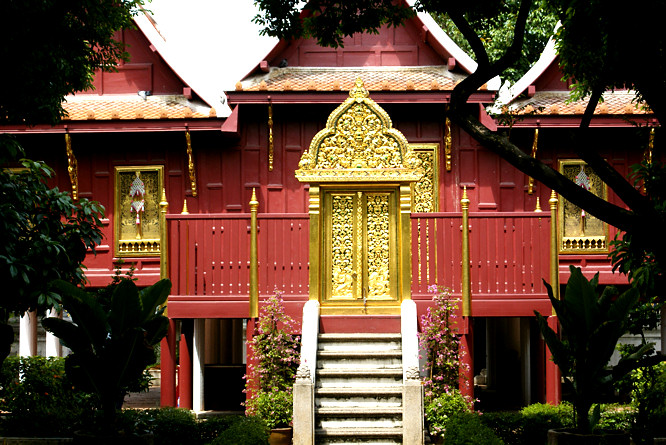 Bangkok Thailand Wat Rakhang Temple of the Bell scripture room Wat Rakhang Temple