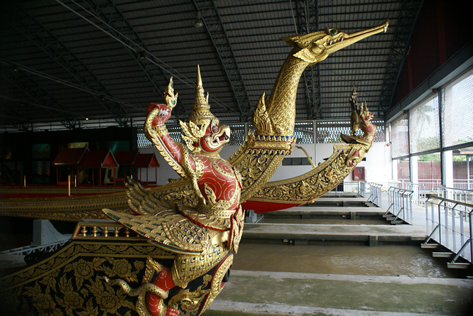 Bangkok Royal Barge Museum on the banks of the Noi canal off the Choa Phraya river Thai Royal Barge Museum