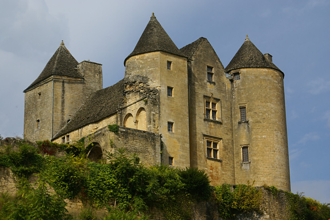 Photo of the chateau in the charming town of Salignac-Eyvigues in the Dordogne, France Salignac-Eyvigues chateau