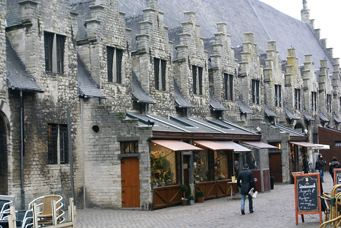 Stone Exterior of the Ghent Groot Vleeshuis Gent Meat House Market Hall Outside the Gent Meat House Market Hall
