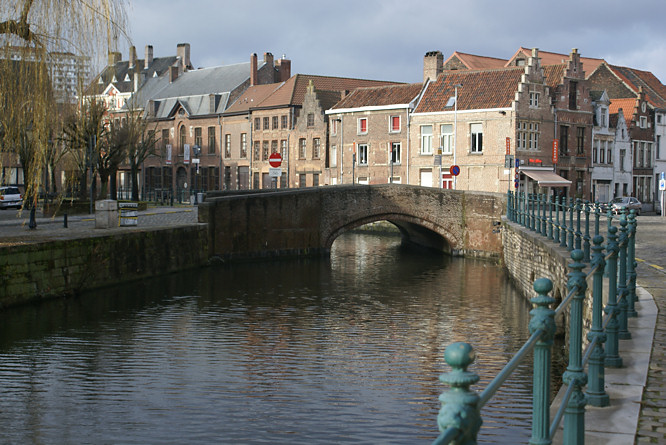 The canals and bridges of Ghent breidge over a canal in Ghent