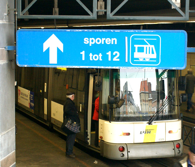 The number 1 tram takes you into the centre of Ghent belgium tram in Ghent
