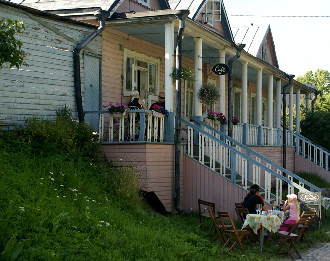 Photo taken of the cafe on the Suomenlinna Island and Fort opposite the Church in Helsinki cafe on the Suomenlinna Island