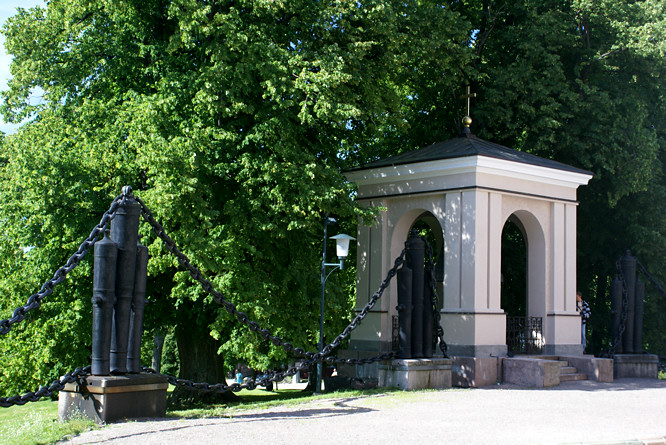 Photo taken at the Suomenlinna Island Fort Church in Helsinki, capital of Finland Suomenlinna Island Fort Church fences