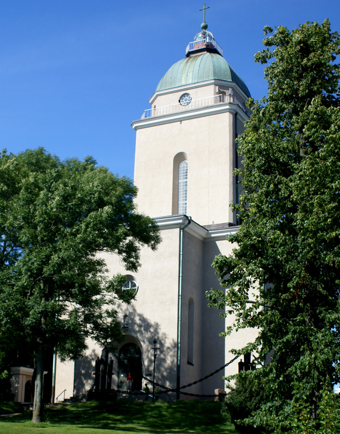 Photo taken of the Suomenlinna Island Fort Church tower in Helsinki Suomenlinna Island Fort Church tower