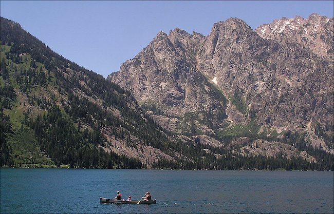 canoeing in Grand Teton National Park