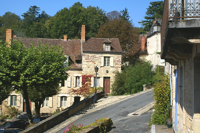 Photo of Hautefort old town in the Dordogne Region of France Hautefort old town