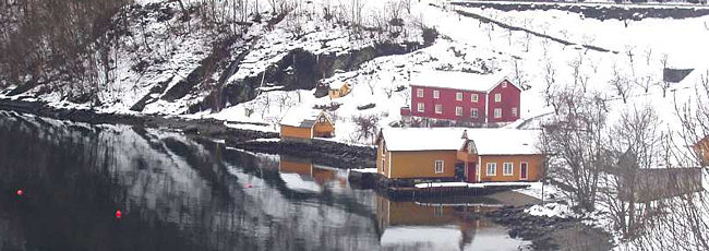 Farm houses in Hardangerfjord Norway Farm houses