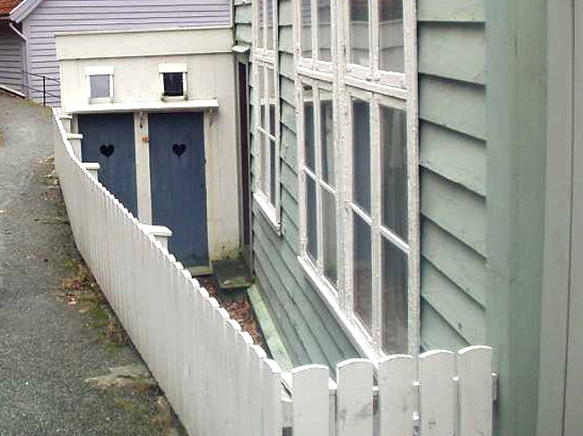 outside toilets
