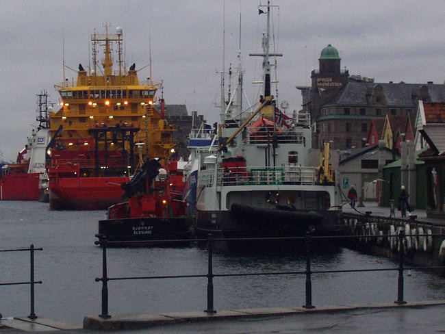 Ship in the Port of Bergen in Norway Port of Bergen