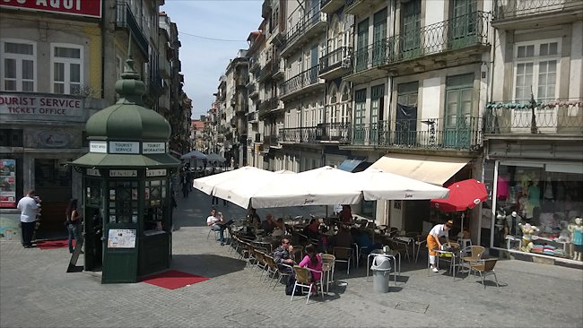 Praca de Almeida Garrett is opposite Saint Bento Railway Station in Porto Porto Praca de Almeida Garrett