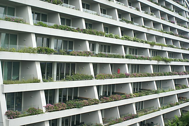 The balconies of the Marina Bay Sands Hotel in Singapore Marina Bay Sands Hotel rooms