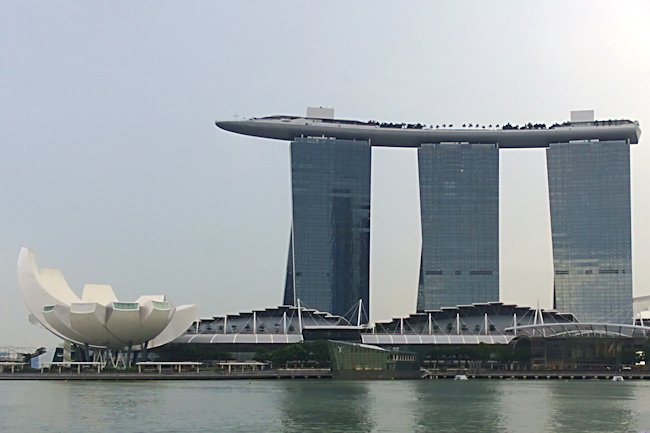 The Waterfront view of the Marina Bay Sands Hotel in Singapore Marina Bay Sands Hotel