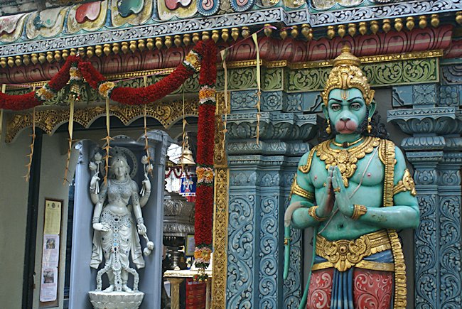 The Sri Krishnan Hindu Temple gods in Waterloo Street in Singapore Sri Krishnan Hindu Temple Singapore