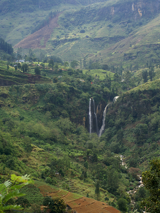 Kandy to Nuwara Eliya Journey waterfalls 