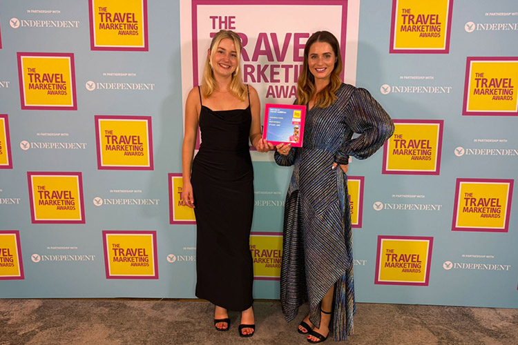 Two members of the Beach Retreats team at The Travel Marketing Awards.