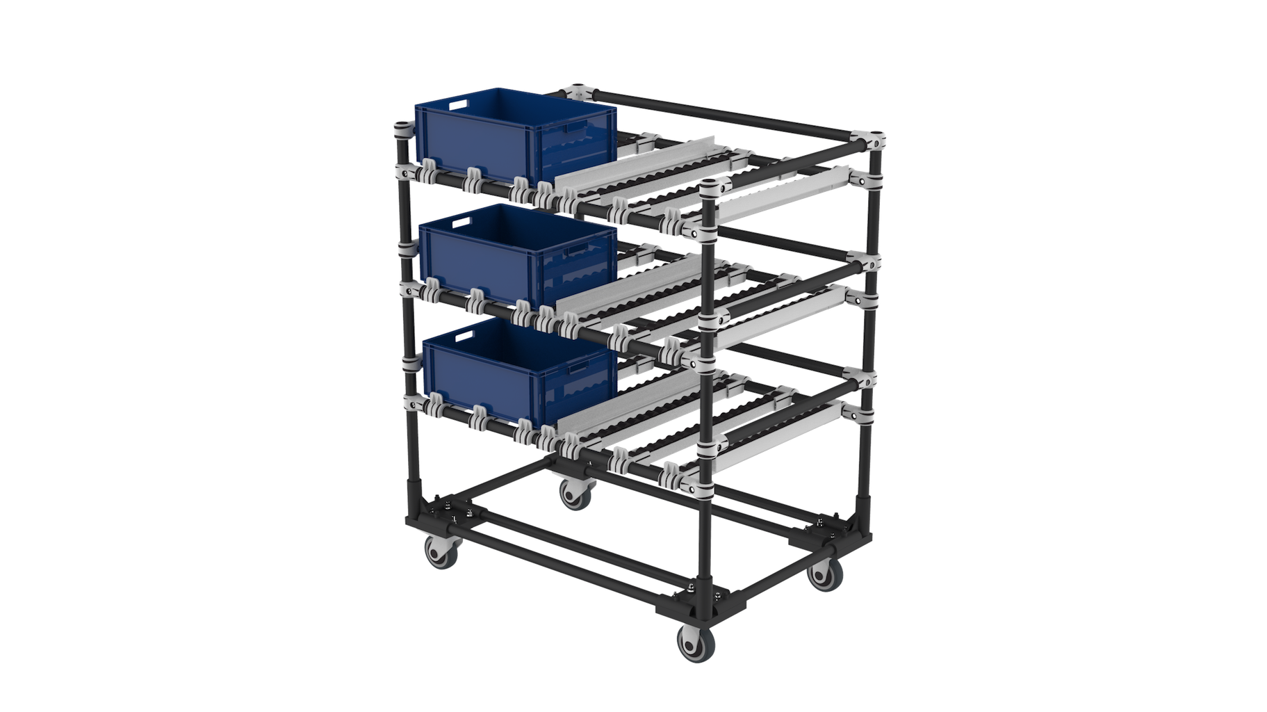 FIFO kitting trolley