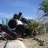 ein Lastwagen hat in Usakos diese alte Henschel-Schmalspur-Lock umgefahren ein Lastwagen hat in Usakos diese alte Henschel-Schmalspur-Lock umgefahren