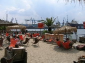 Strand Pauli im Hamburger Hafen
