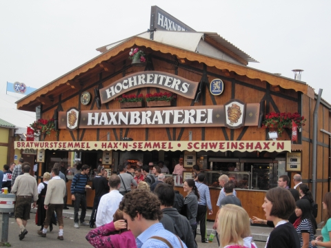Munich -  Wiesn 2009: Hochreiters Haxnbraterei