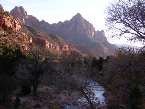 Zion National Park - Virgin River mit Watchman Zion National Park - Virgin River mit Watchman