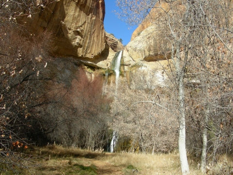 Escalante - ca. 40 m Lower Calf Creek Falls Escalante - ca. 40 m Lower Calf Creek Falls