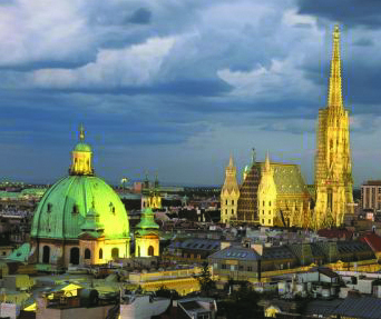 Bundesland Wien - Blick auf Wien und den "Steffl" Bundesland Wien - Blick auf Wien und den "Steffl"