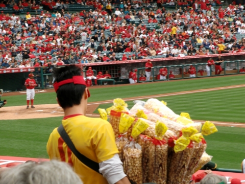 Los Angeles - Popcorn beim Baseball Los Angeles - Popcorn beim Baseball
