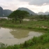 Gebirgslandschaft bei Vang Vieng
