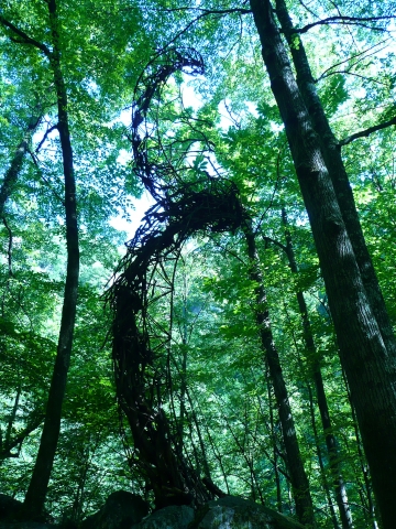 Lana - Lana - Skulptur in der Schlucht Lana - Lana - Skulptur in der Schlucht