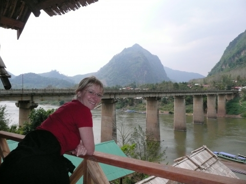 Louangphrabang - Nong Kiao - Aussicht vom Balkon Louangphrabang - Nong Kiao - Aussicht vom Balkon