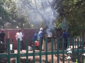 Braai, fast an jeder Strassenecke qualmt der Grill