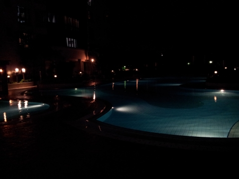 Singapore - Mein Pool bei Nacht Singapore - Mein Pool bei Nacht