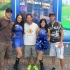 Mir mit d&auml; d&auml; Cheerleaders vo d&auml; Orlando Magic