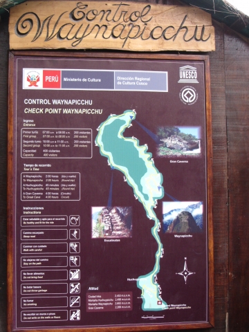 Machu Picchu - Kontrollstation für den Huayna Picchu Machu Picchu - Kontrollstation für den Huayna Picchu