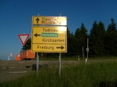 Links geht es nach "Notschrei"