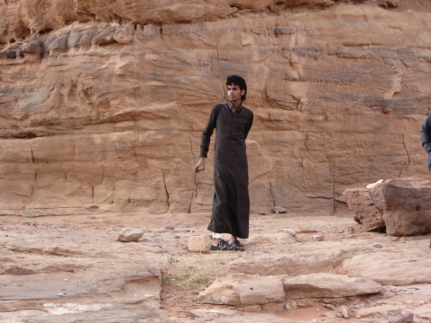 Wadi Rum - Unser Jeep Fahrer Wadi Rum - Unser Jeep Fahrer