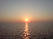 Sunset auf See
