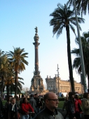 Blick auf das "Monument a Cristofol Colom"