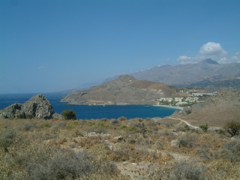 Preveli Beach - Blick vom Landesinneren Richtung Plakias Preveli Beach - Blick vom Landesinneren Richtung Plakias