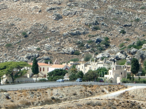 Preveli Beach - Blick auf das Kloster Preveli Preveli Beach - Blick auf das Kloster Preveli