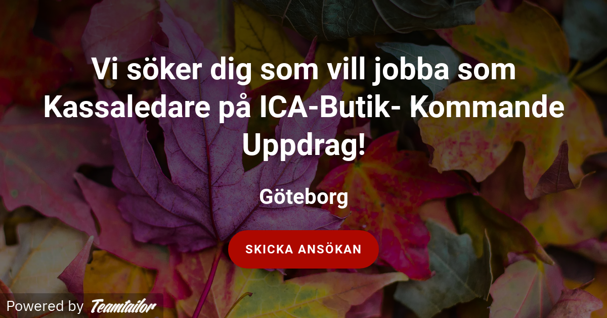 Vi söker dig som vill jobba som Kassaledare på ICA-Butik ...