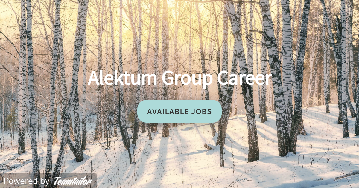 Your career begins here Alektum Group
