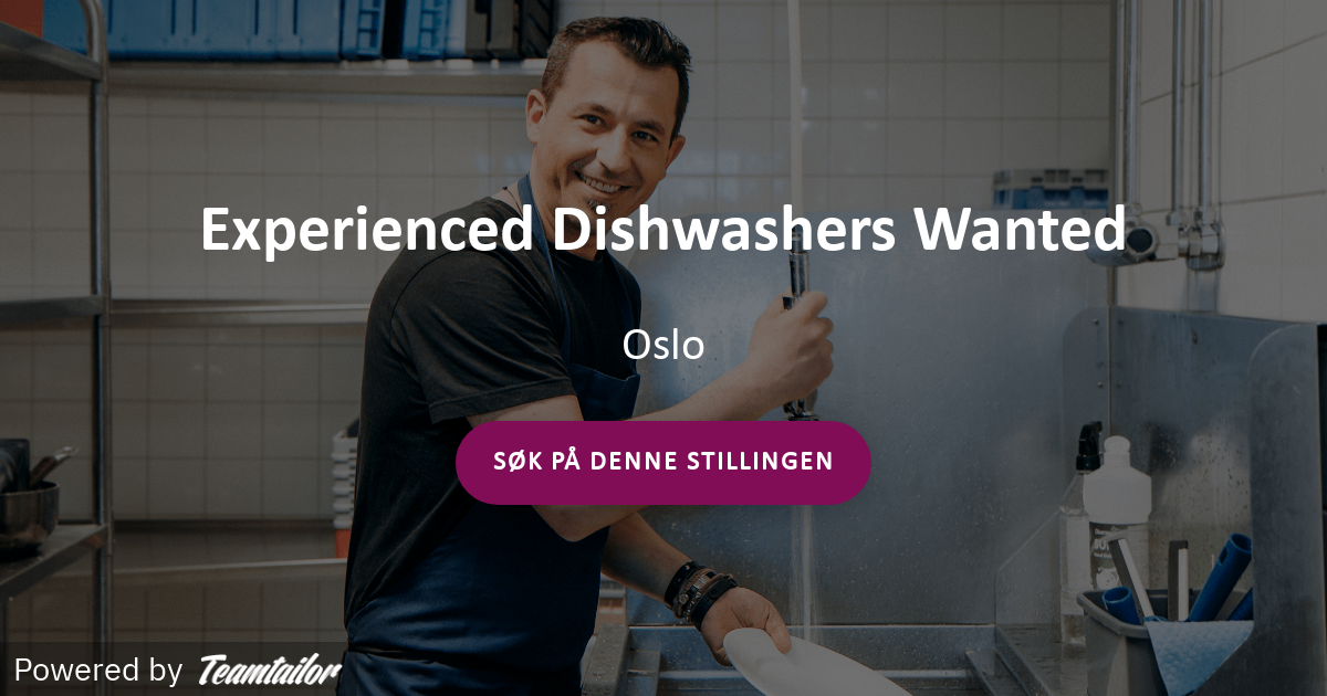 Dishwashers Wanted RestaurantAssistanse