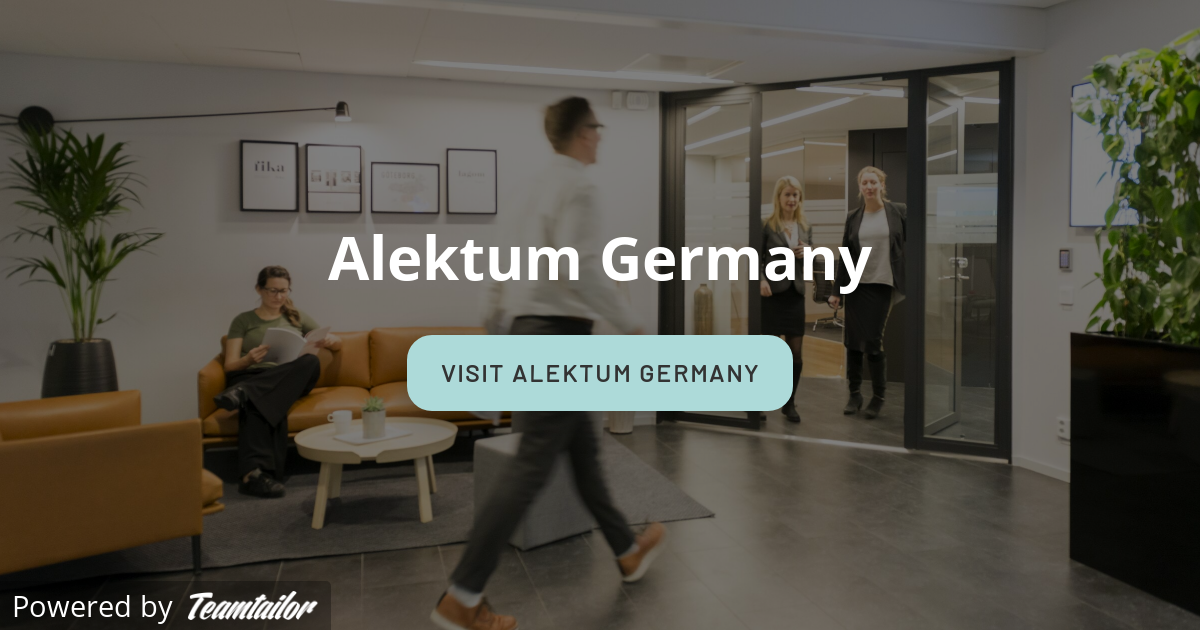 Ihre Karriere beginnt hier Alektum Group Germany