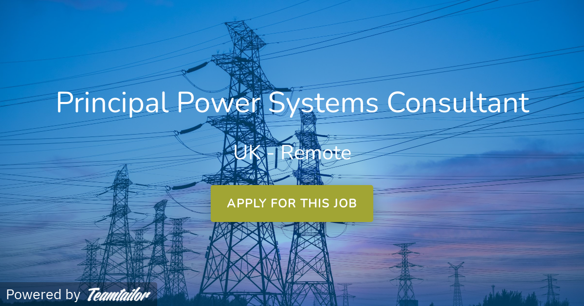 Principal Power Systems Consultant PSC Group