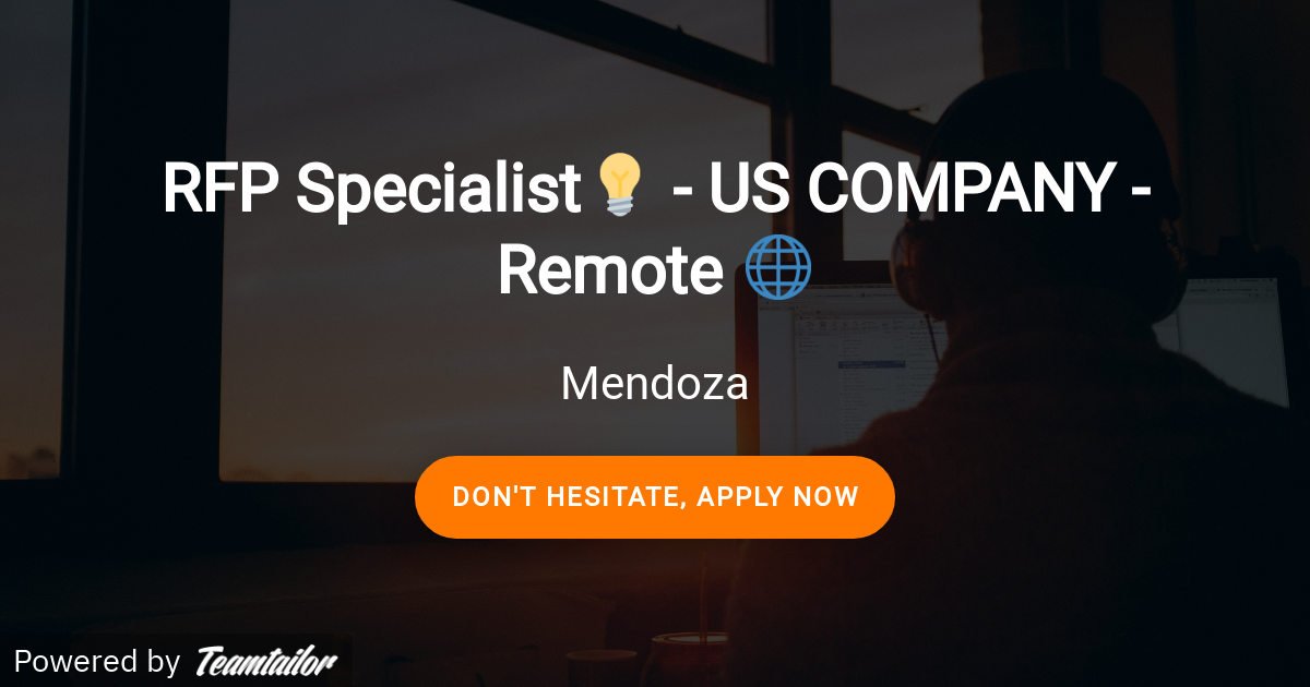 RFP Specialist💡 US COMPANY Remote 🌐 Prometeo Talent